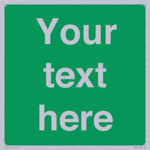 Custom Safe Condition: Blank (green) sign